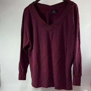 Nike Women's Burgundy V-Neck Sweatshirt